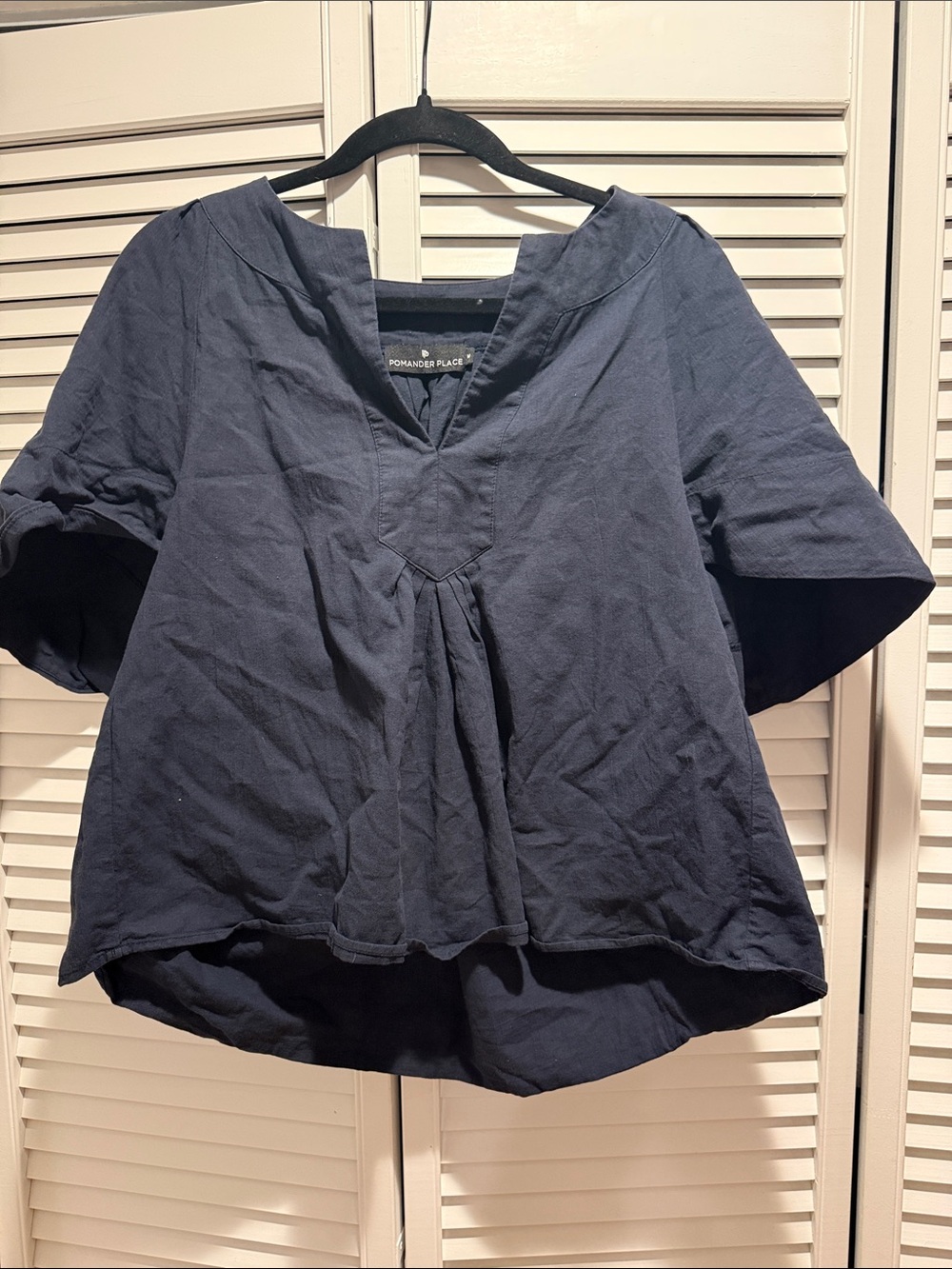Tuckernuck Pomander Place Navy V-Neck Relaxed Peasant Tunic